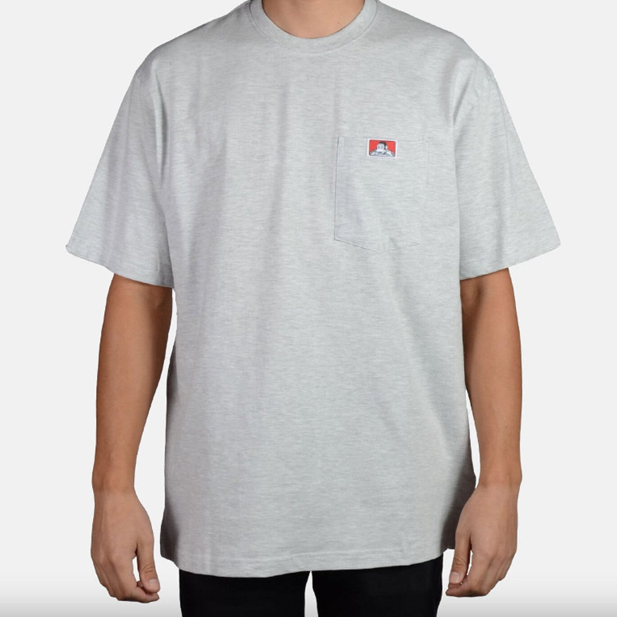 Ben Davis Men's Heavy Duty Short Sleeve Pocket T-Shirt_Ash Grey T-Shirts Ben Davis Ash 2XL Reg