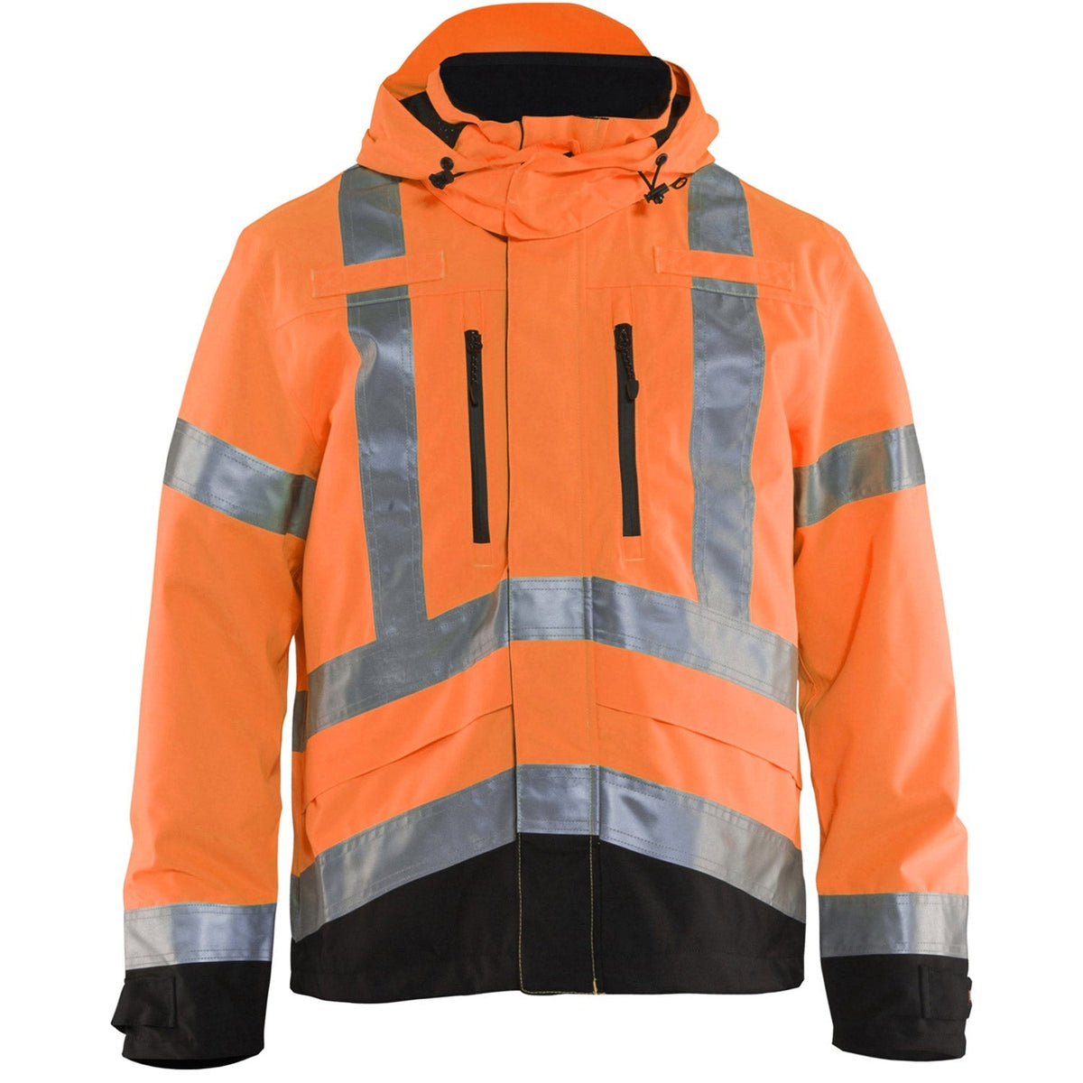 Blaklader Men's Hi-Vis Shell Jacket Rainwear Blaklader Hi-Vis Orange/Black 2XL Reg