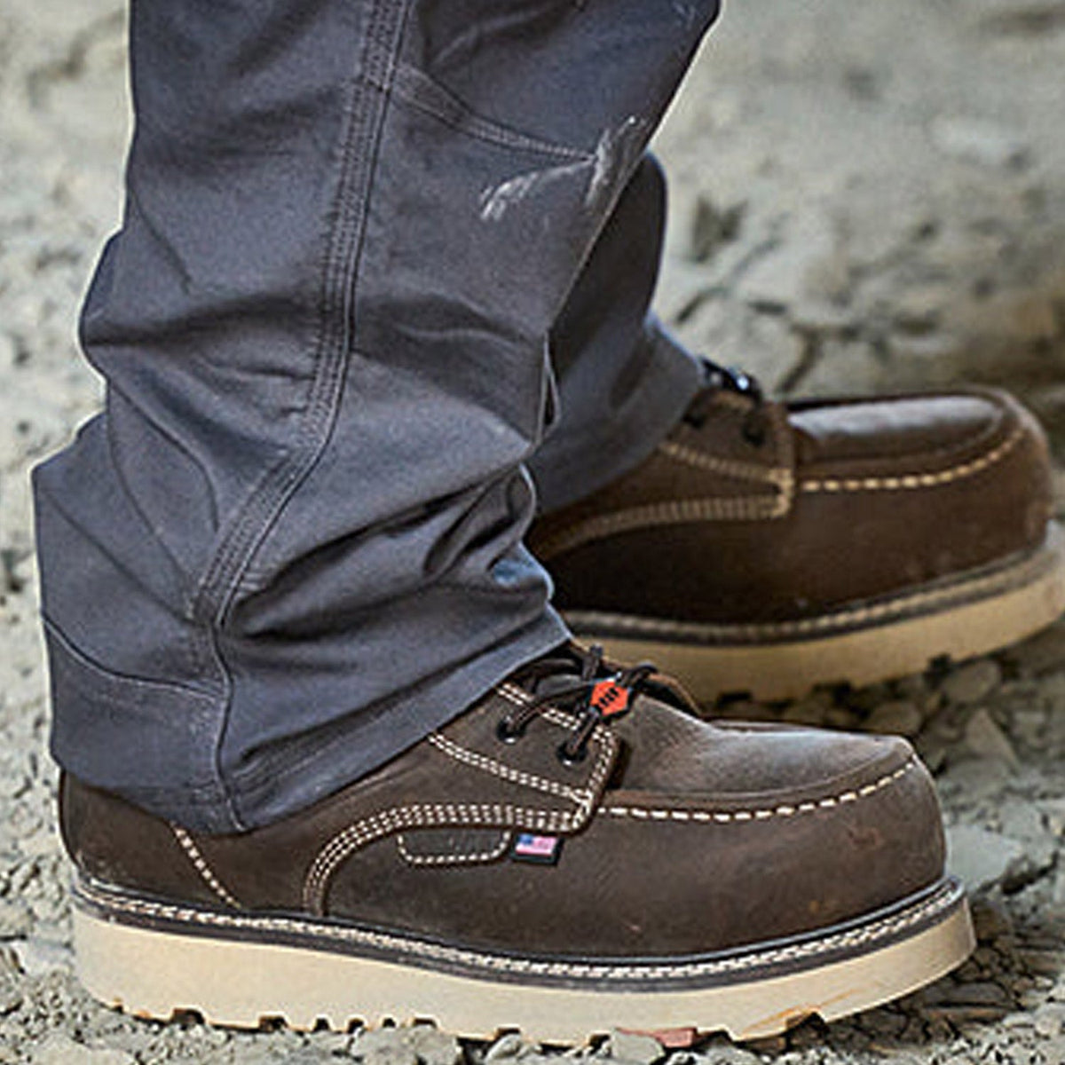 BRUNT Men's Marin USA Welted 6" Waterproof Comp Toe Work Boot Work Boots BRUNT