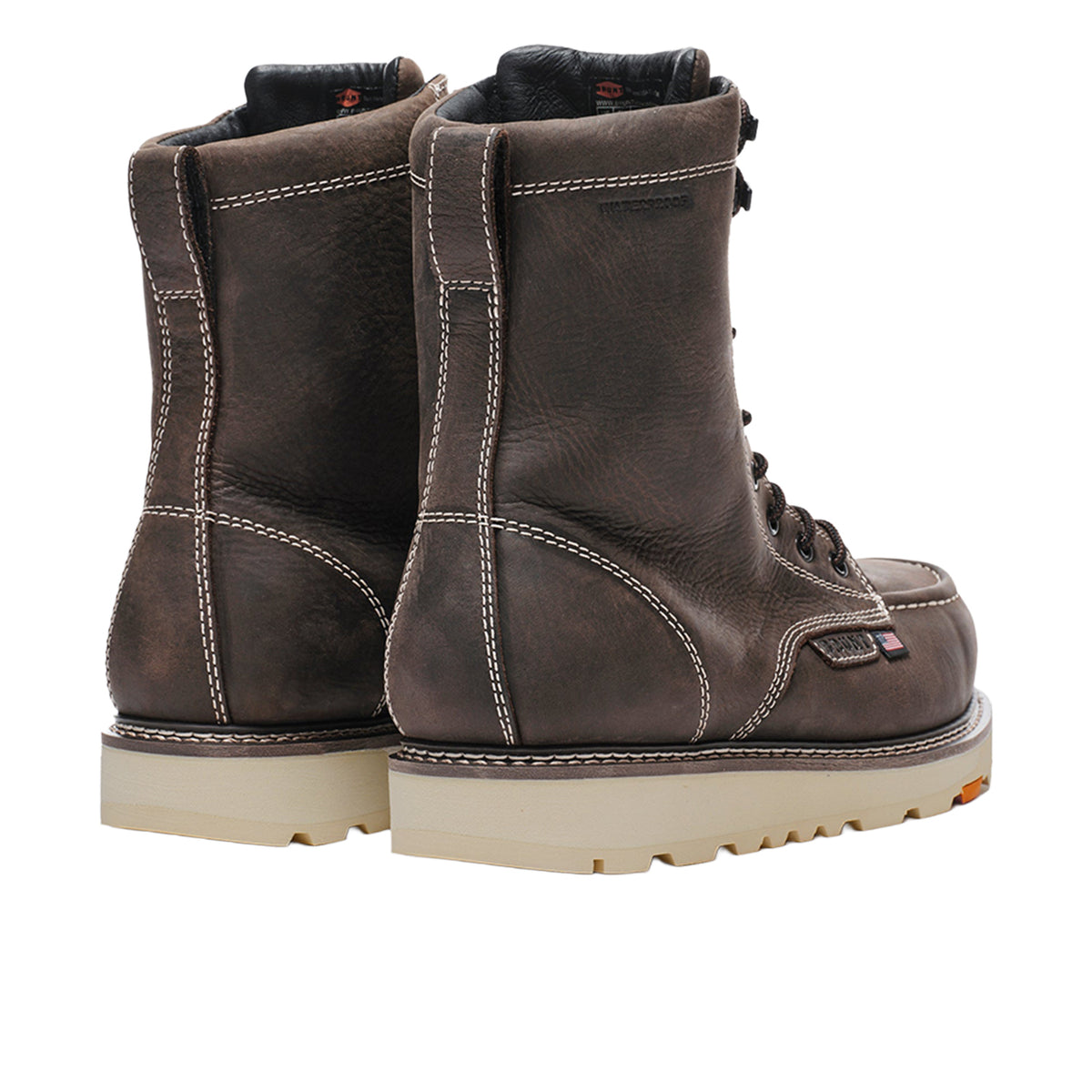 BRUNT Men's The USA Marin 8" Welted Waterproof Comp Toe Work Boot Work Boots BRUNT