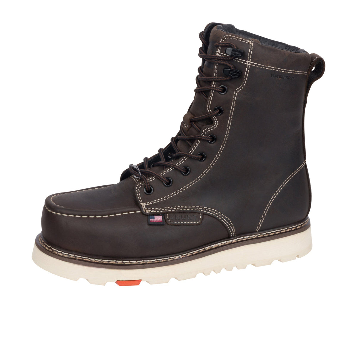 BRUNT Men's The USA Marin 8" Welted Waterproof Comp Toe Work Boot Work Boots BRUNT