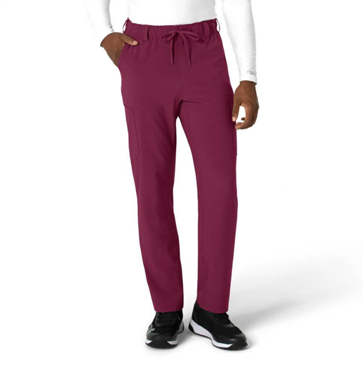 Carhartt Men's Force Cross Flex Straight Leg Scrub Pant Scrubs Carhartt Wine 2XL Reg