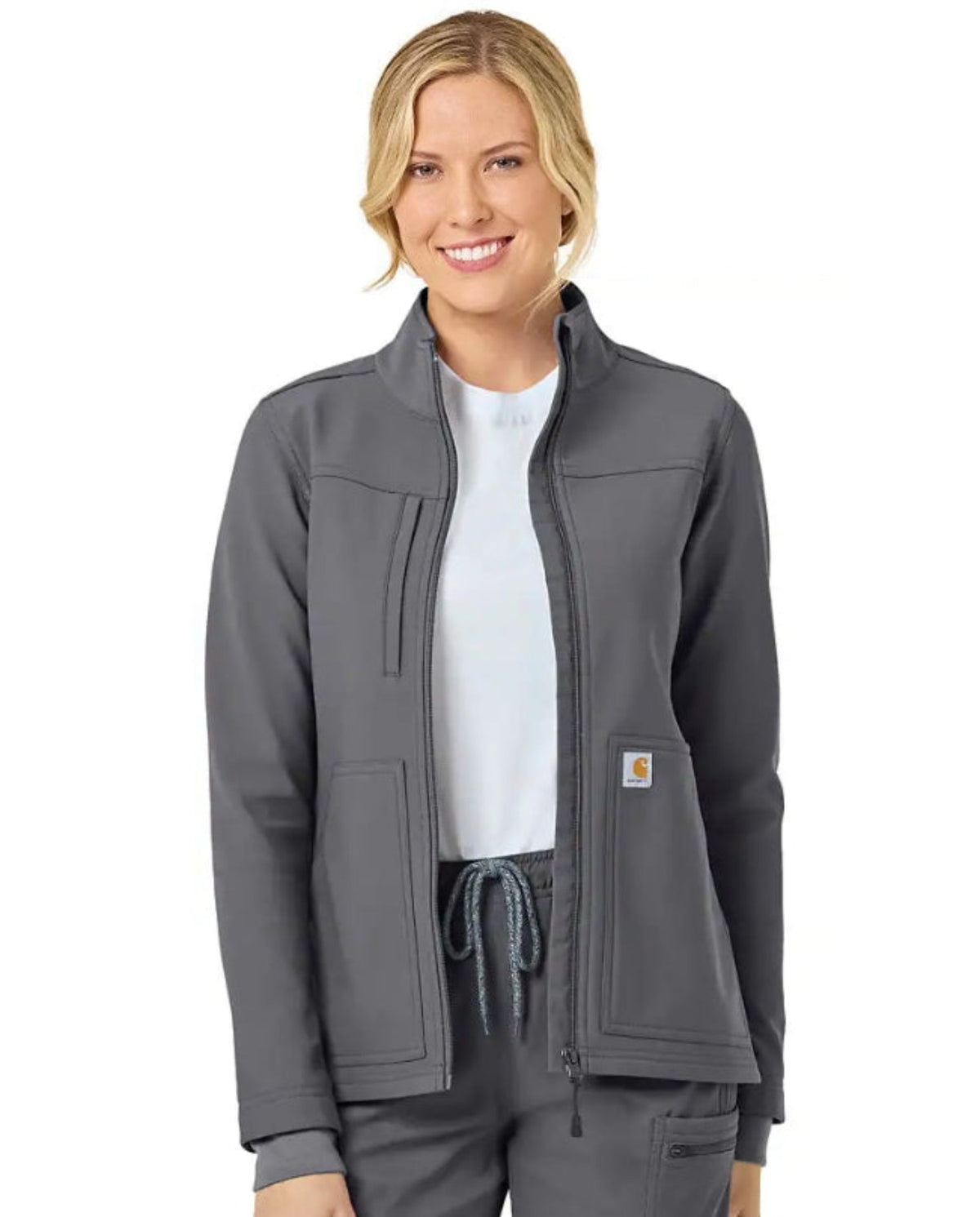Carhartt Women's Rugged Flex Bonded Fleece Jacket Jackets & Coats Carhartt Pewter 2XL Reg