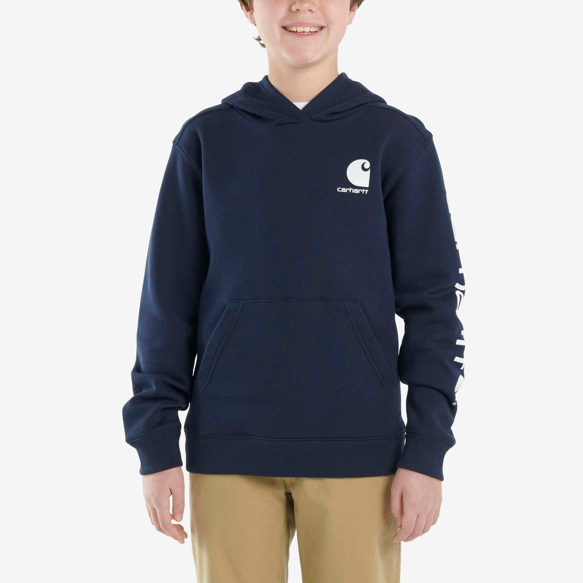 Carhartt Boys' Long Sleeve Graphic Sweatshirt Sweatshirts & Hoodies Carhartt Navy Blazer L 14/16 Big Kid