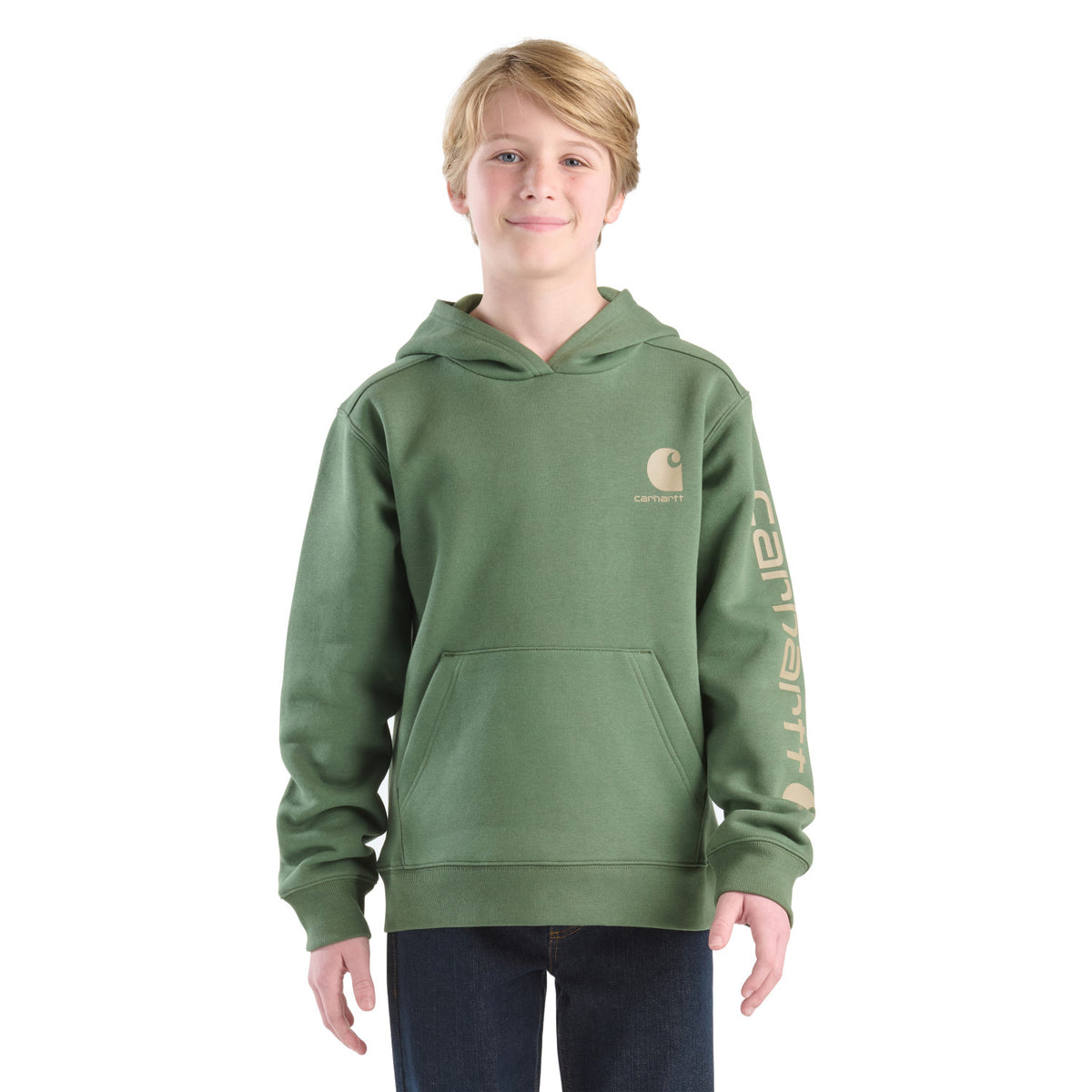 Carhartt Kids' Graphic Hooded Sweatshirt Sweatshirts & Hoodies Carhartt Bronze Green 4 Little Kid