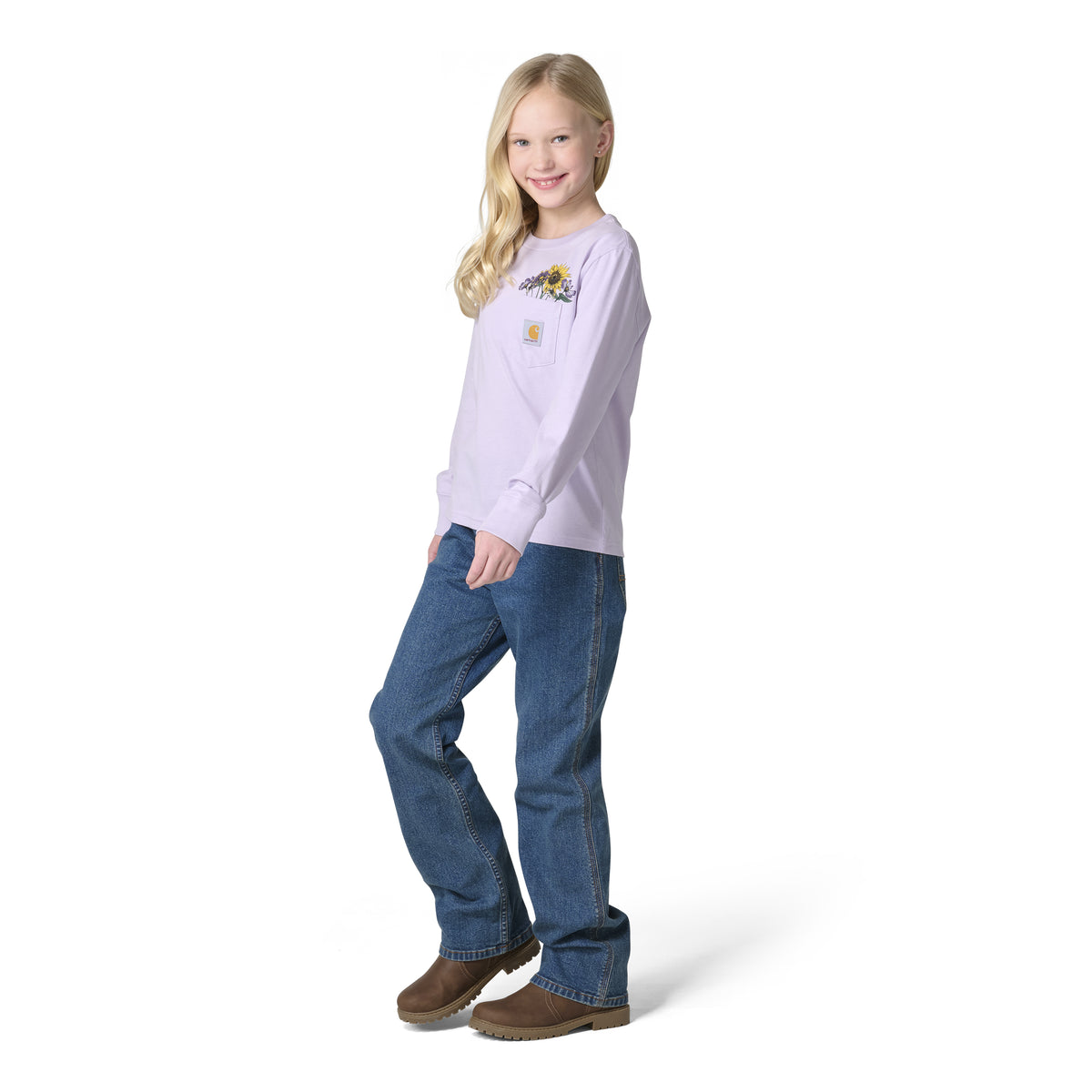 Carhartt Kids' Floral Pocket Long Sleeve T-Shirt Long Sleeve T-Shirts Carhartt