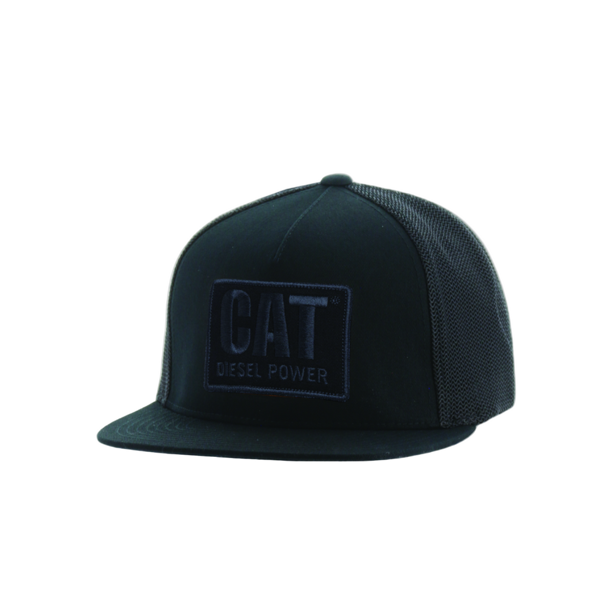 CAT Men's Diesel Power Flat Bill Cap Hats & Caps CAT Black/Black OS