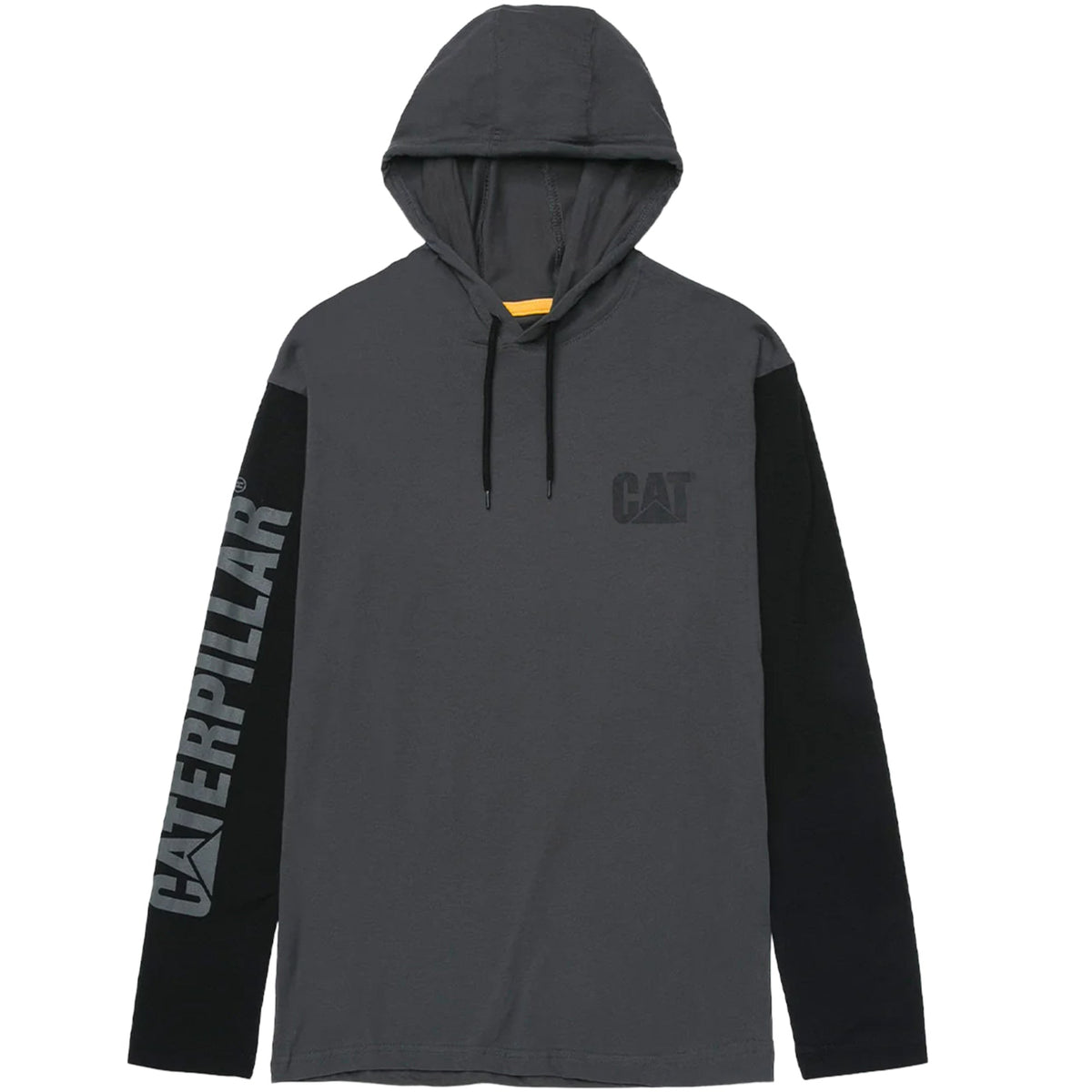 CAT Men's UPF 50 Hooded Long Sleeve T-Shirt Long Sleeve T-Shirts CAT Dark Shadow 2XL Reg