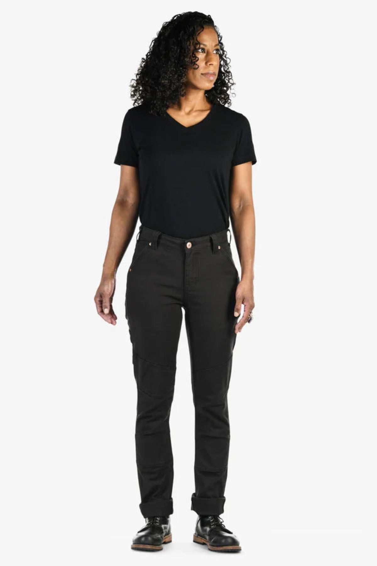 Dovetail Workwear Women's GO TO Double-Front Canvas Stretch Pant Pants Dovetail Workwear Carbon Black 0 30 Inseam