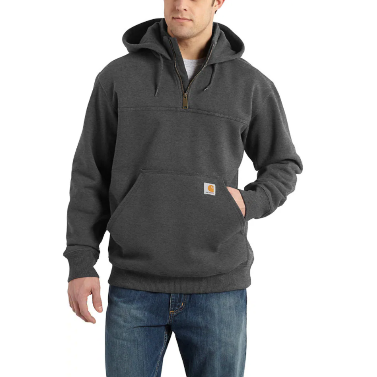 Carhartt Men's Rain Defender® Loose Fit Heavyweight Quarter-Zip Sweatshirt Sweatshirts & Hoodies Carhartt Carbon Heather 2XL Reg
