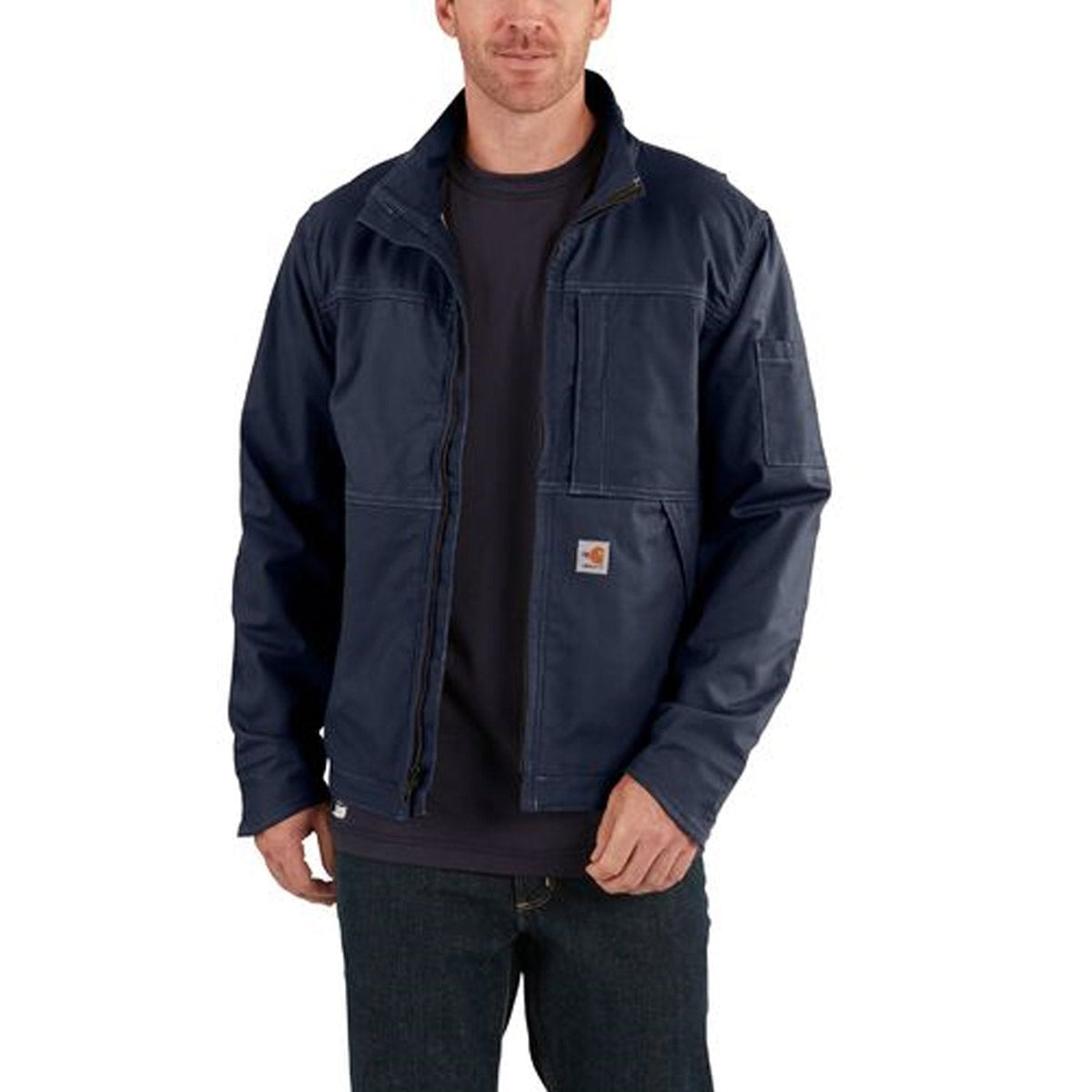 Carhartt Men's Flame Resistant Quick Duck® Jacket Jackets & Coats Carhartt Dark Navy 2XL Reg