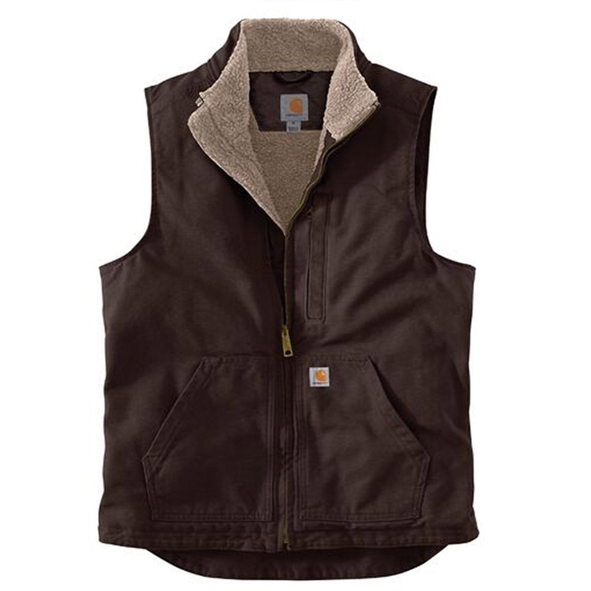 Carhartt Men's Washed Duck Mock Neck Vest Vests Carhartt
