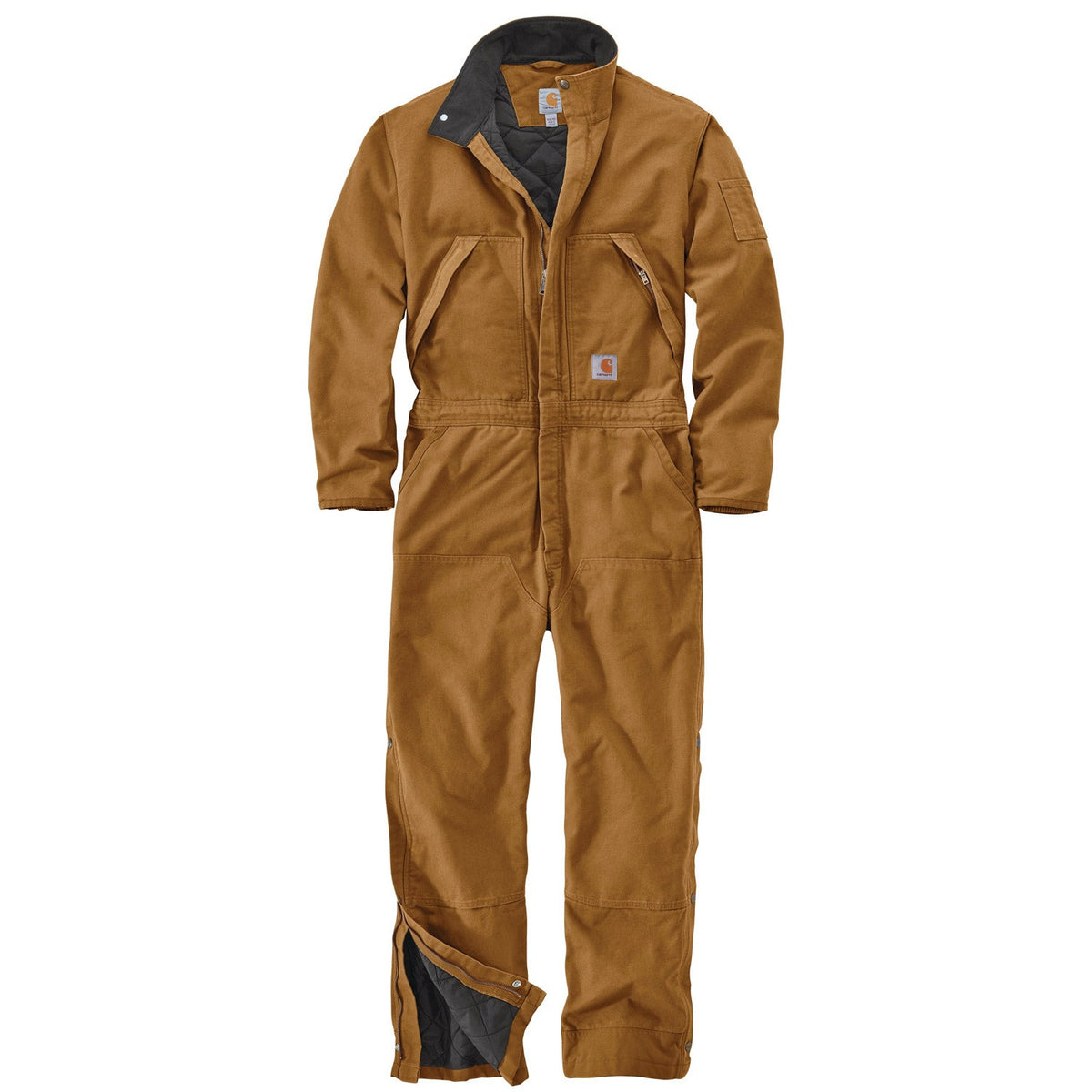 Carhartt Men's Washed Duck Insulated Coverall Bibs & Overalls Carhartt Carhartt Brown 2XL Reg