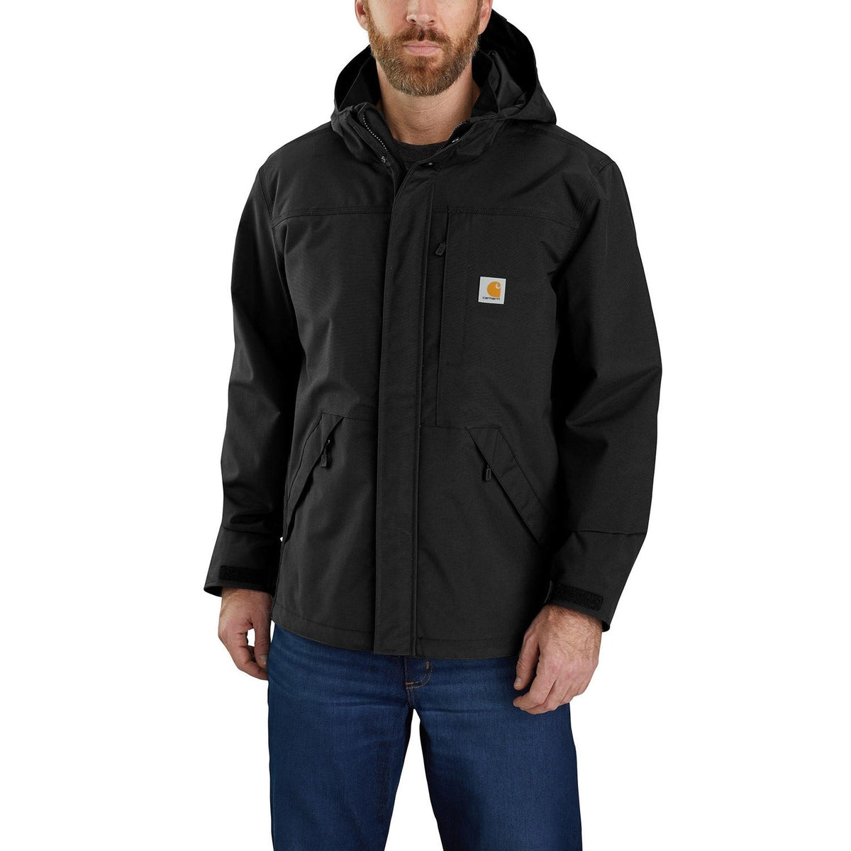 Carhartt Men's Storm Defender Waterproof Heavyweight Jacket Jackets & Coats Carhartt Black 2XL Reg
