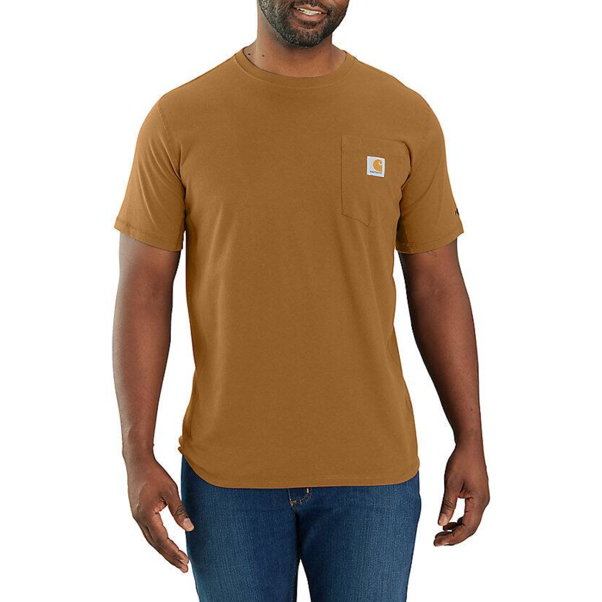 Carhartt Men's Force® Relaxed Fit Midweight Short Sleeve Pocket Tee T-Shirts Carhartt Carhartt Brown 2XL Reg