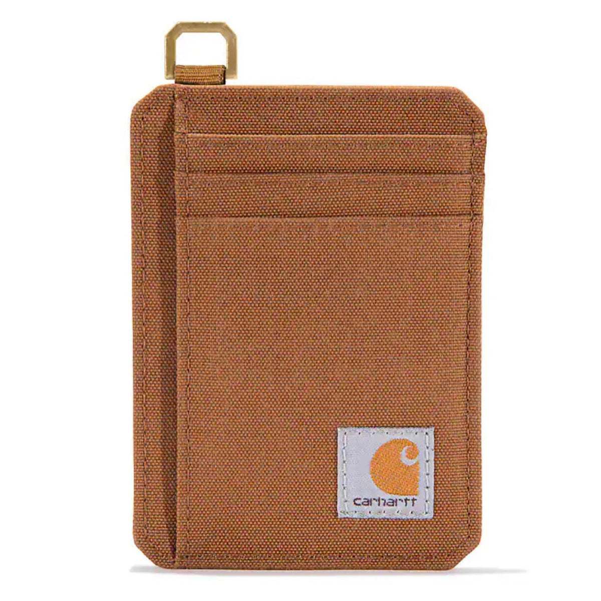 Carhartt Men's Nylon Duck Front Pocket Logo Wallet Wallets Carhartt Carhartt Brown OS