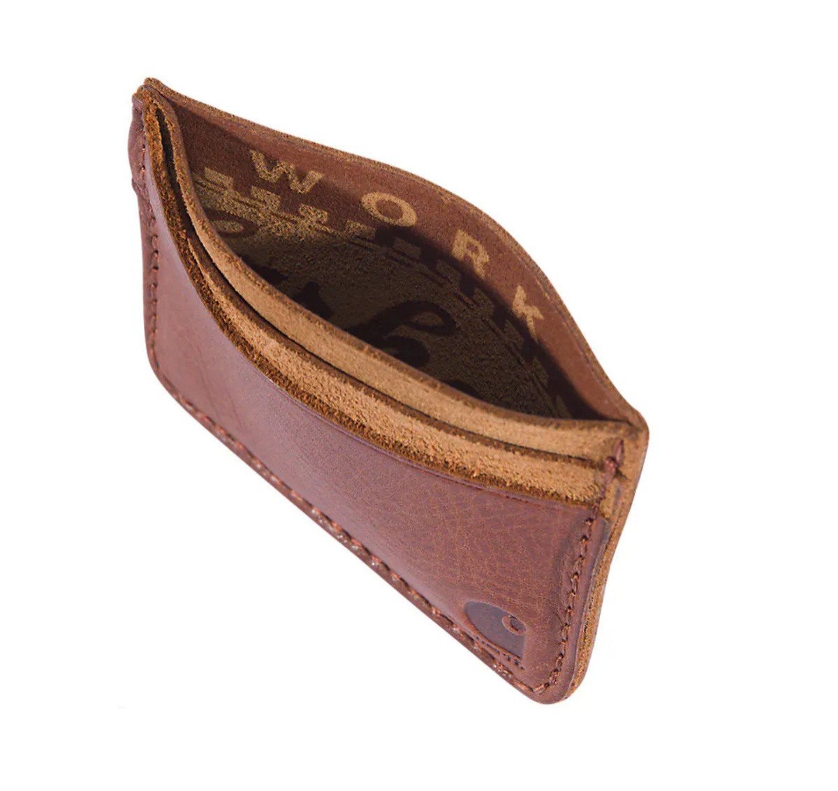 Carhartt Men's Patina Leather Front Pocket Logo Wallet Wallets Carhartt