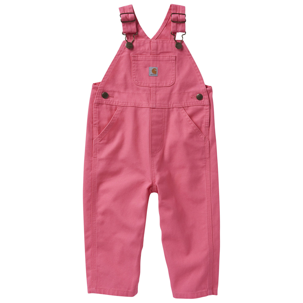 Carhartt Kids' Loose Fit Canvas Bib Overall Bibs & Overalls Carhartt Pink Lemonade 12M Infant