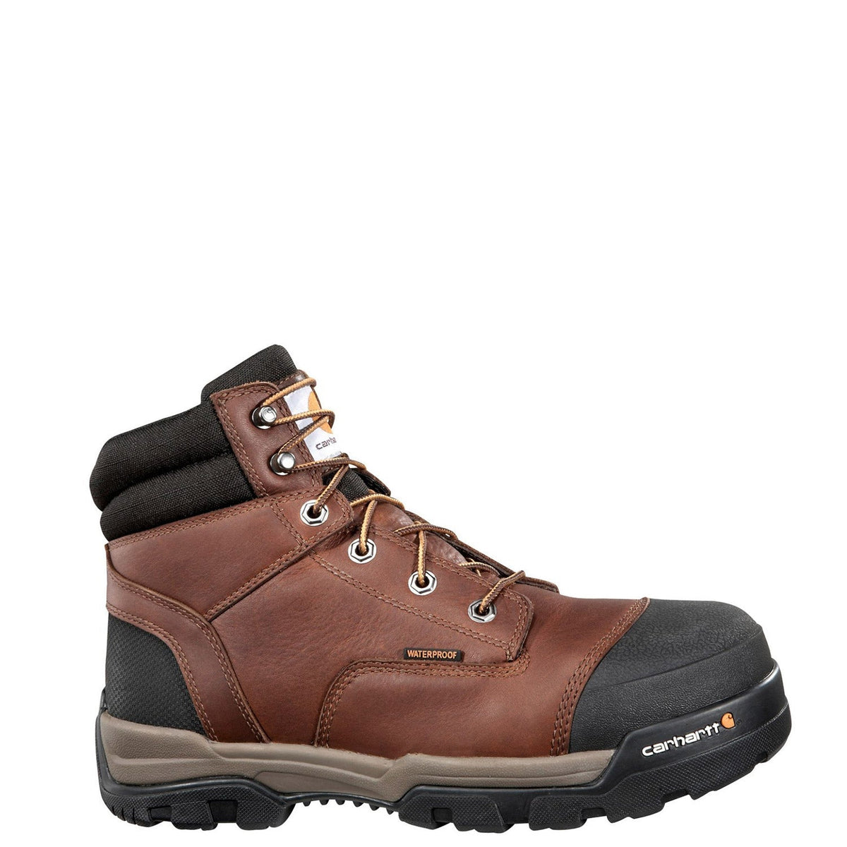 Carhartt Men's Ground Force Waterproof 6" Composite Toe Work Boot Work Boots Carhartt Peanut Oil Tan Leather 10 M