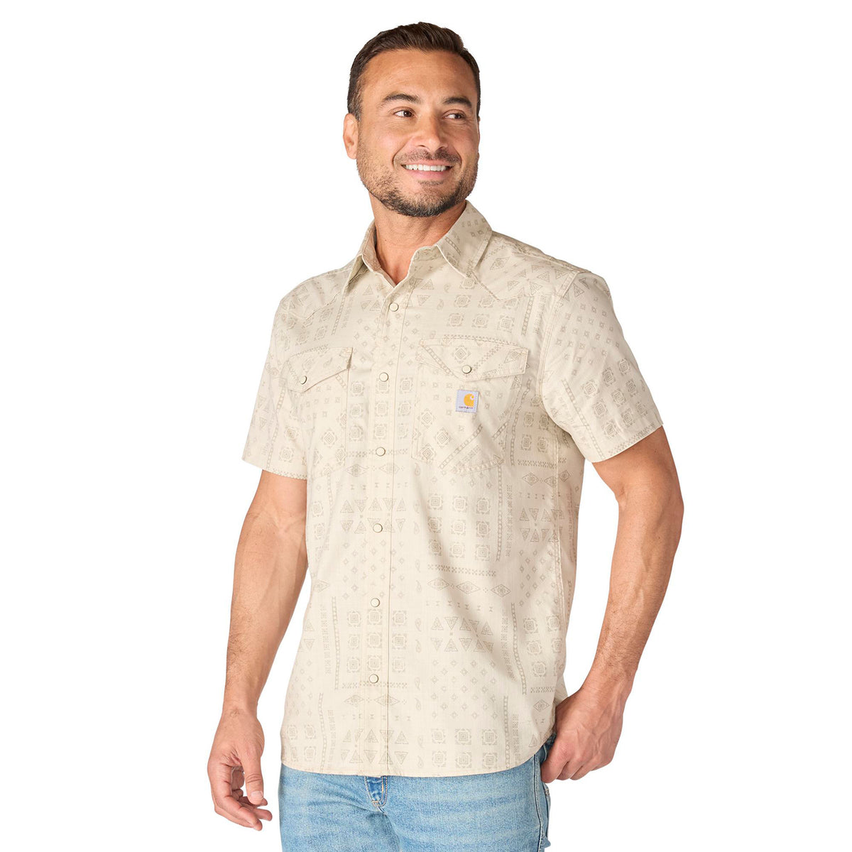 Carhartt Men's Montana Bozeman Relaxed Short Sleeve Plaid Shirt Work Shirts Carhartt