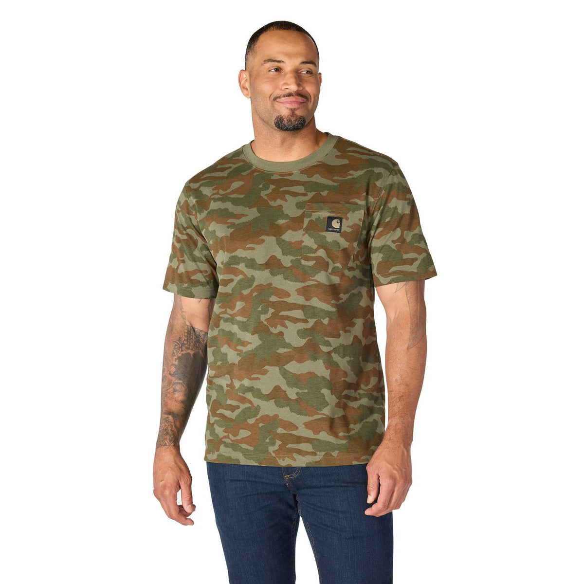 Carhartt Men's Irvine Relaxed Camo T-Shirt T-Shirts Carhartt Fossil Tan Camo 2XL Reg