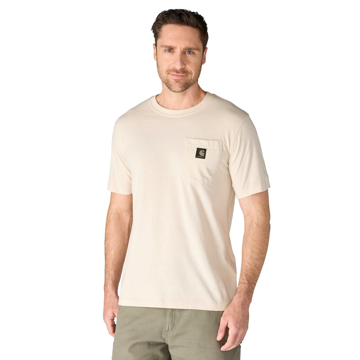 Carhartt Men's Irvine Relaxed Camo Rivet T-Shirt T-Shirts Carhartt Oat Milk 2XL Reg
