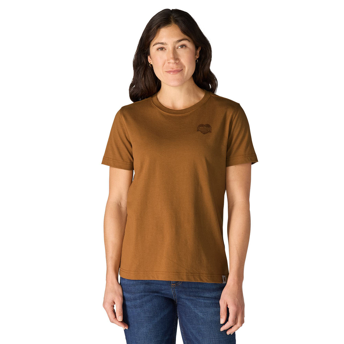 Carhartt Women's Irvine Relaxed Heritage Heart T-Shirt T-Shirts Carhartt Carhartt Brown 2XL Reg