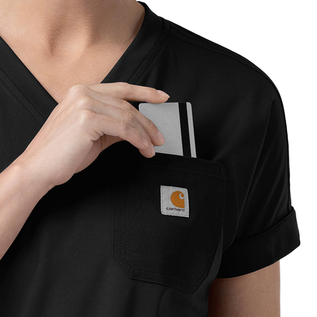 Carhartt Women's Force Cross-Flex Knit V-Neck Scrub Top Scrubs Carhartt