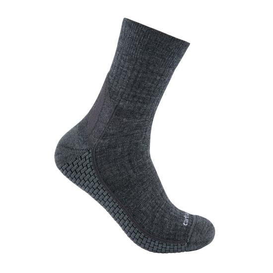 Carhartt Men's FORCE Grid Wool Blend Short Crew Sock Socks Carhartt Carbon Heather L