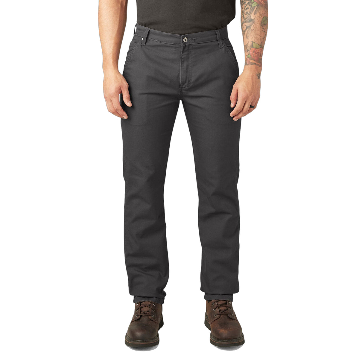 Dickies Men's FLEX Regular Fit Duck Carpenter Pants Pants Dickies Stonewashed Slate 30 30 Inseam