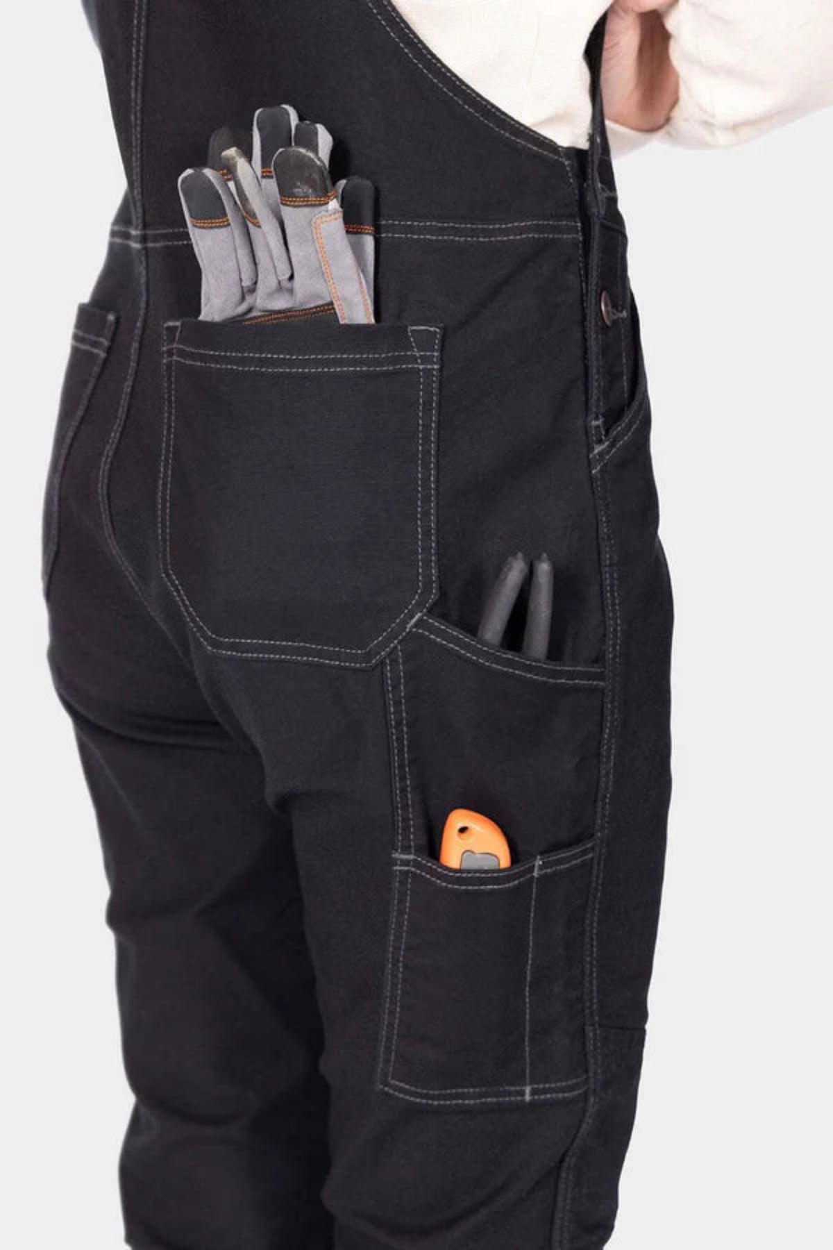 Dovetail Workwear Women's GO TO Double-Knee Stretch Canvas Bib Bibs & Overalls Dovetail Workwear