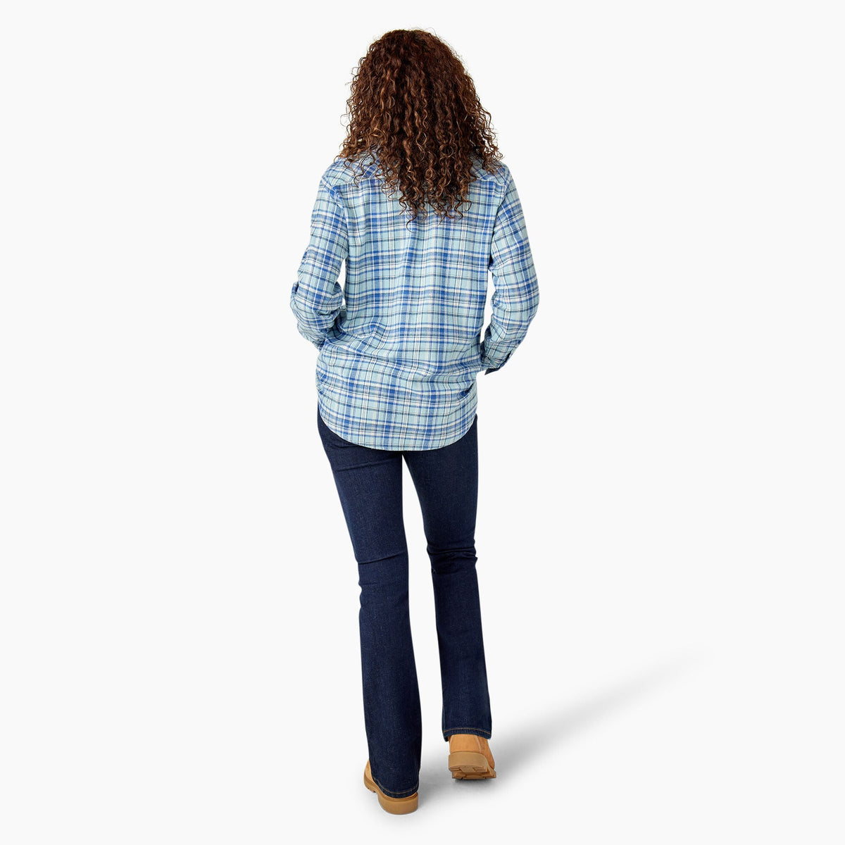 Dickies Women's Plaid Long Sleeve Flannel Shirt Work Shirts Dickies