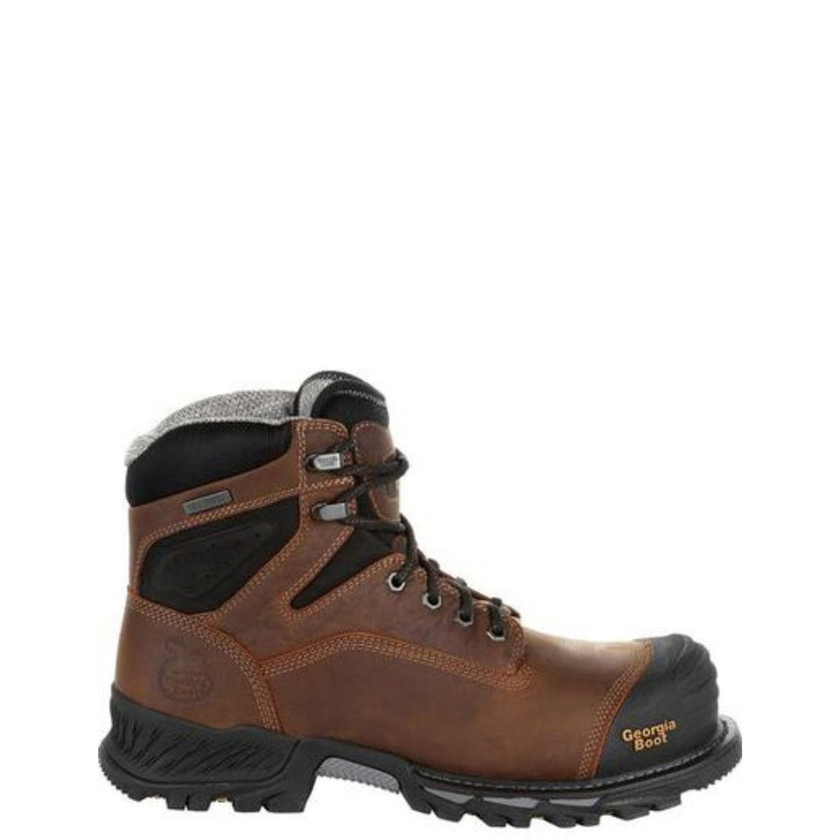 Georgia Boot Men's Rumbler 6" Waterproof EH Comp Toe Work Boot Work Boots Georgia Boot Brown 10 M