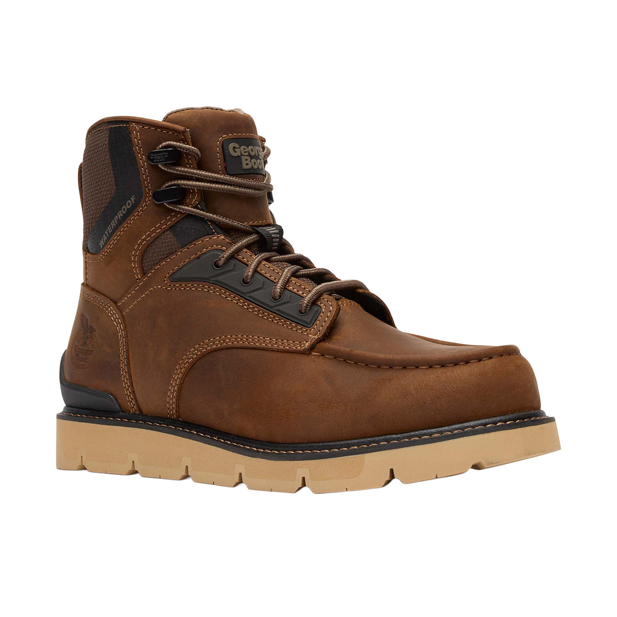 Georgia Boot Men's 6" Carbon Flex Wedge Waterproof Moc-Toe Work Boot Work Boots Georgia Boot