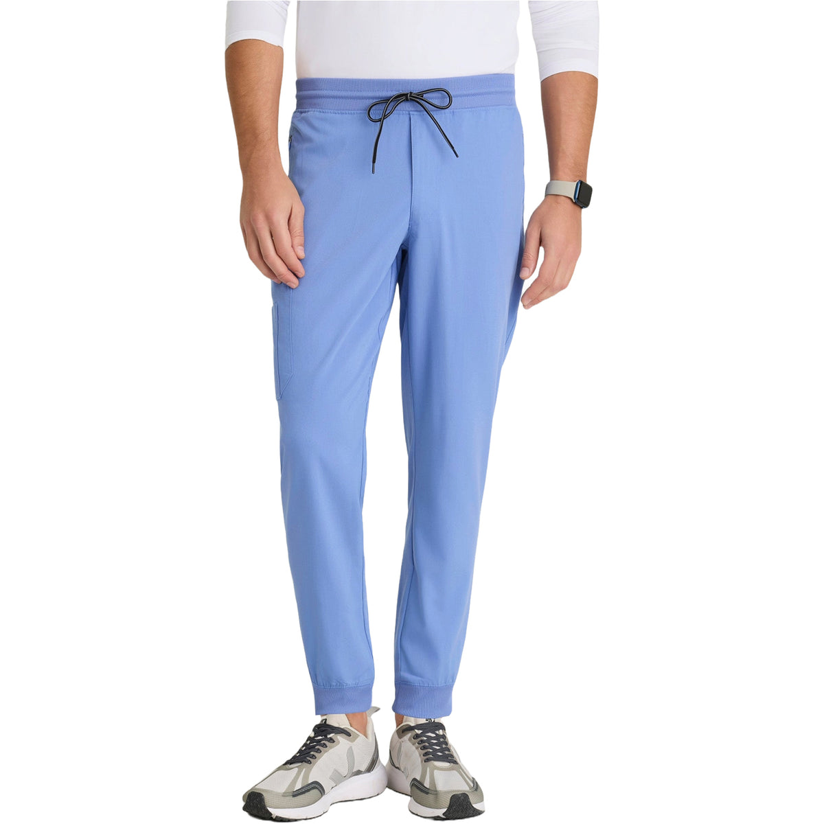 Grey's Anatomy Men's Murphy 5-Pocket Jogger Zip-Fly Scrub Pant Scrubs Grey`s Anatomy Ciel Blue 2XL Reg