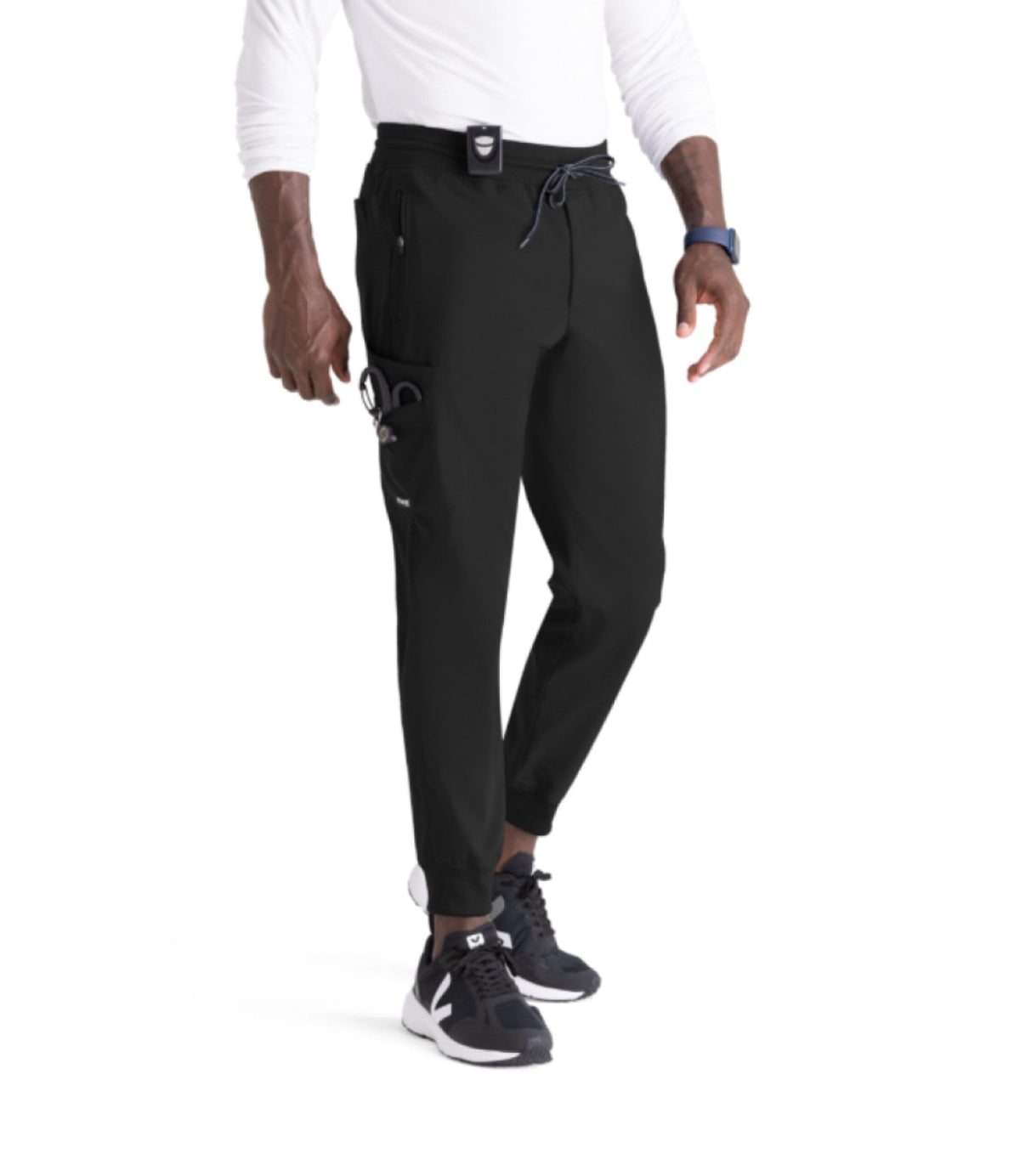 Grey's Anatomy Men's Murphy 5-Pocket Jogger Zip-Fly Scrub Pant Scrubs Grey`s Anatomy Black L Reg