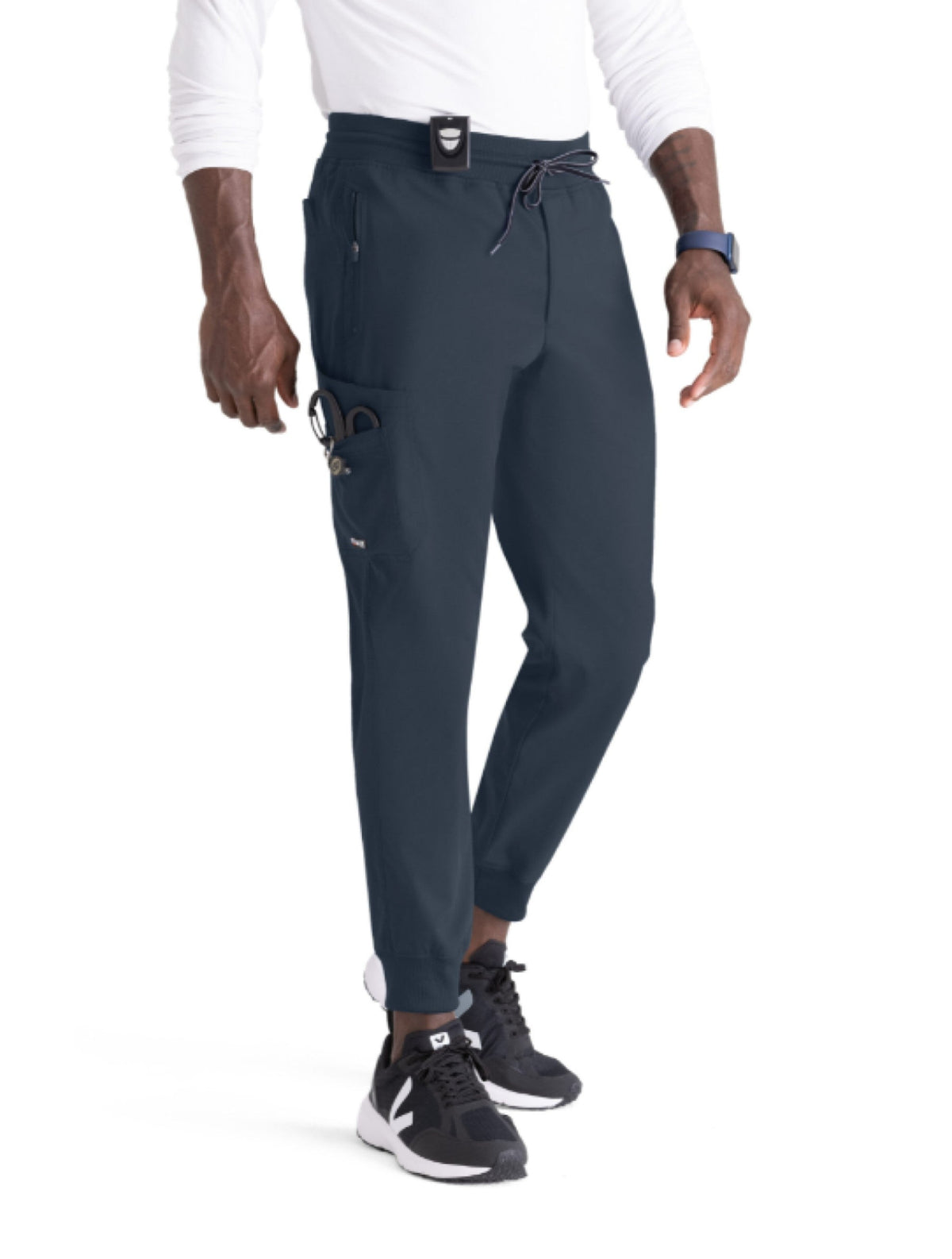 Grey's Anatomy Men's Murphy 5-Pocket Jogger Zip-Fly Scrub Pant Scrubs Grey`s Anatomy Steel L Reg