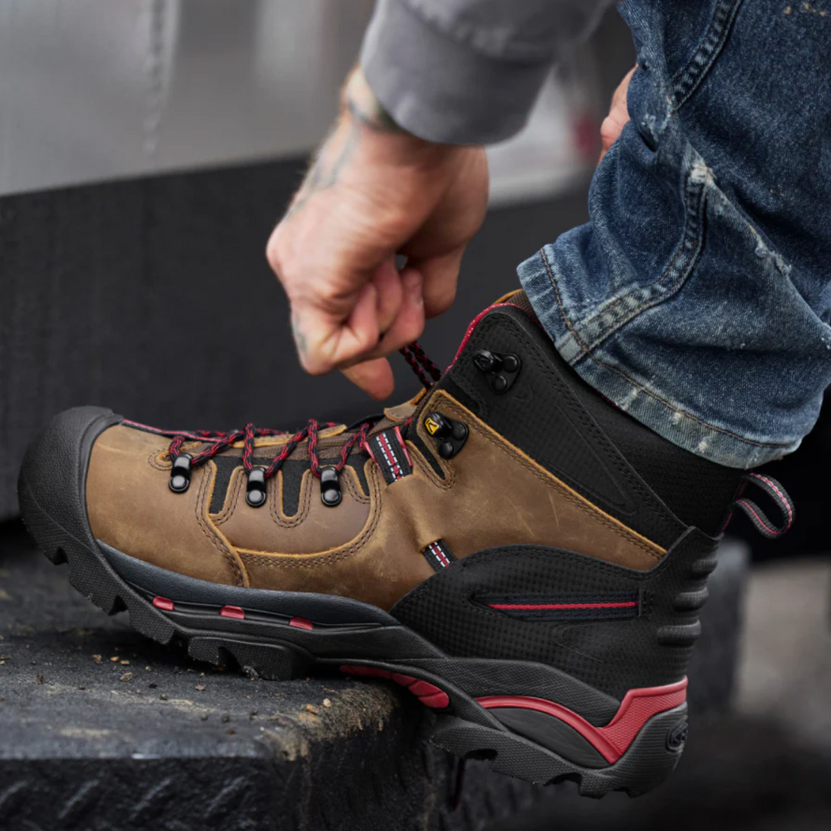 KEEN Utility Men's Pittsburgh 6" Waterproof Steel Toe Work Boot Work Boots KEEN Utility
