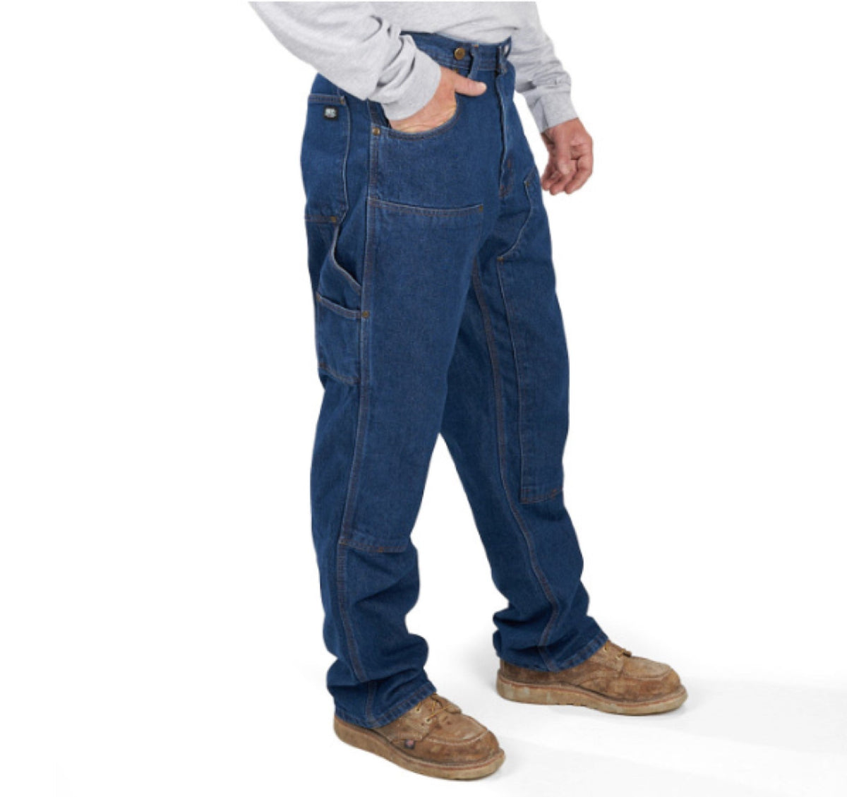 KEY Men's Double Front Logger Dungaree Jean Pants KEY
