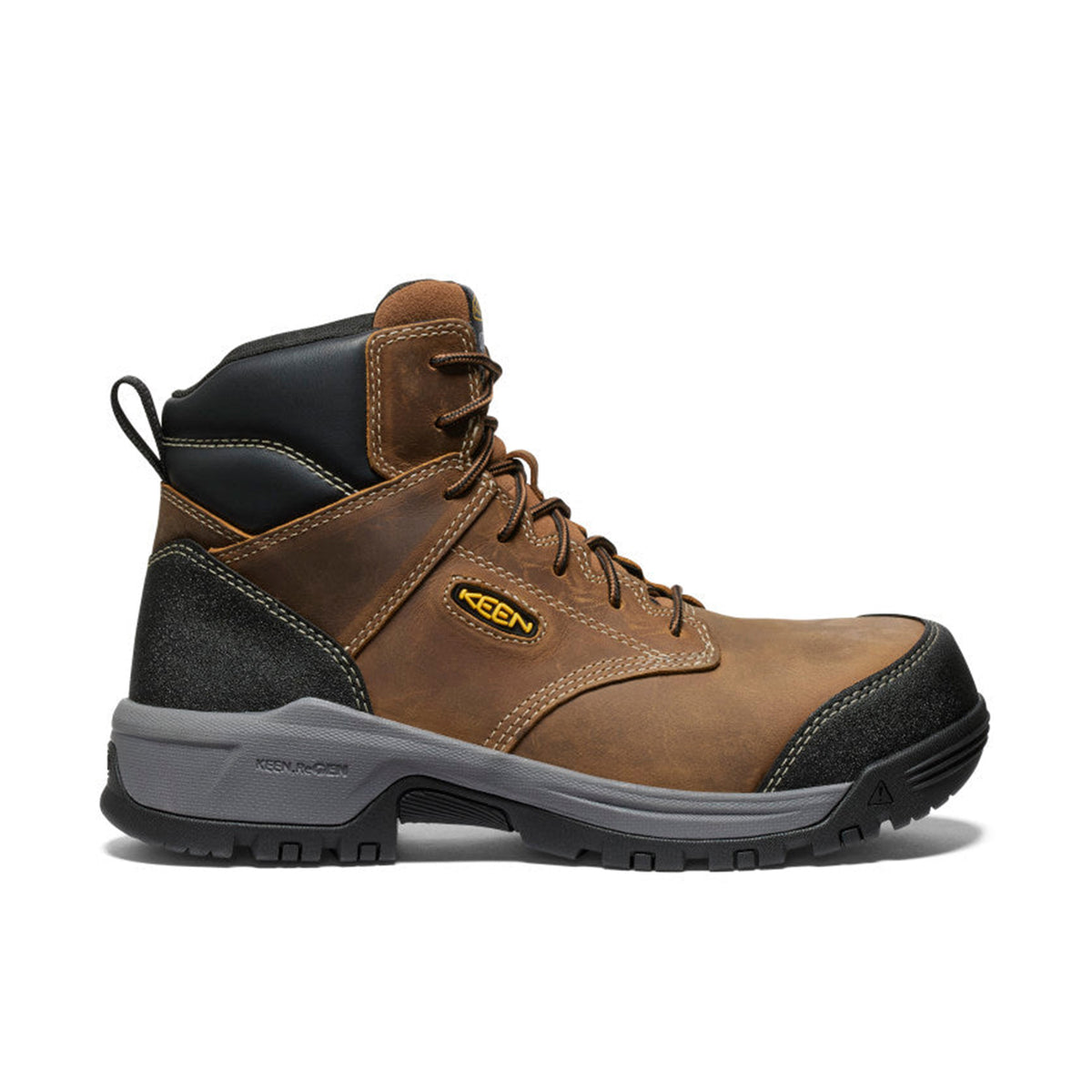 KEEN Utility Men's Evanston 6" ESD Carbon Toe Work Boot Work Boots KEEN Utility Bison Black 10 D