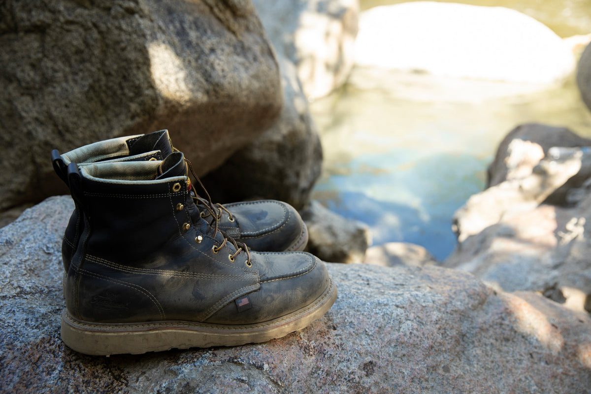 Thorogood Men's American Heritage MAXWear Wedge™ 6" Soft Toe Work Boot_Black Work Boots Thorogood