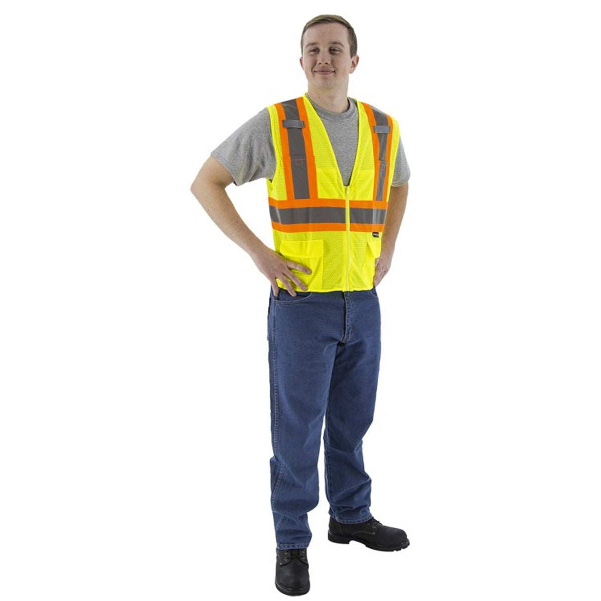 Majestic Class 2 Hi-Vis Mesh Safety Vest Vests Majestic