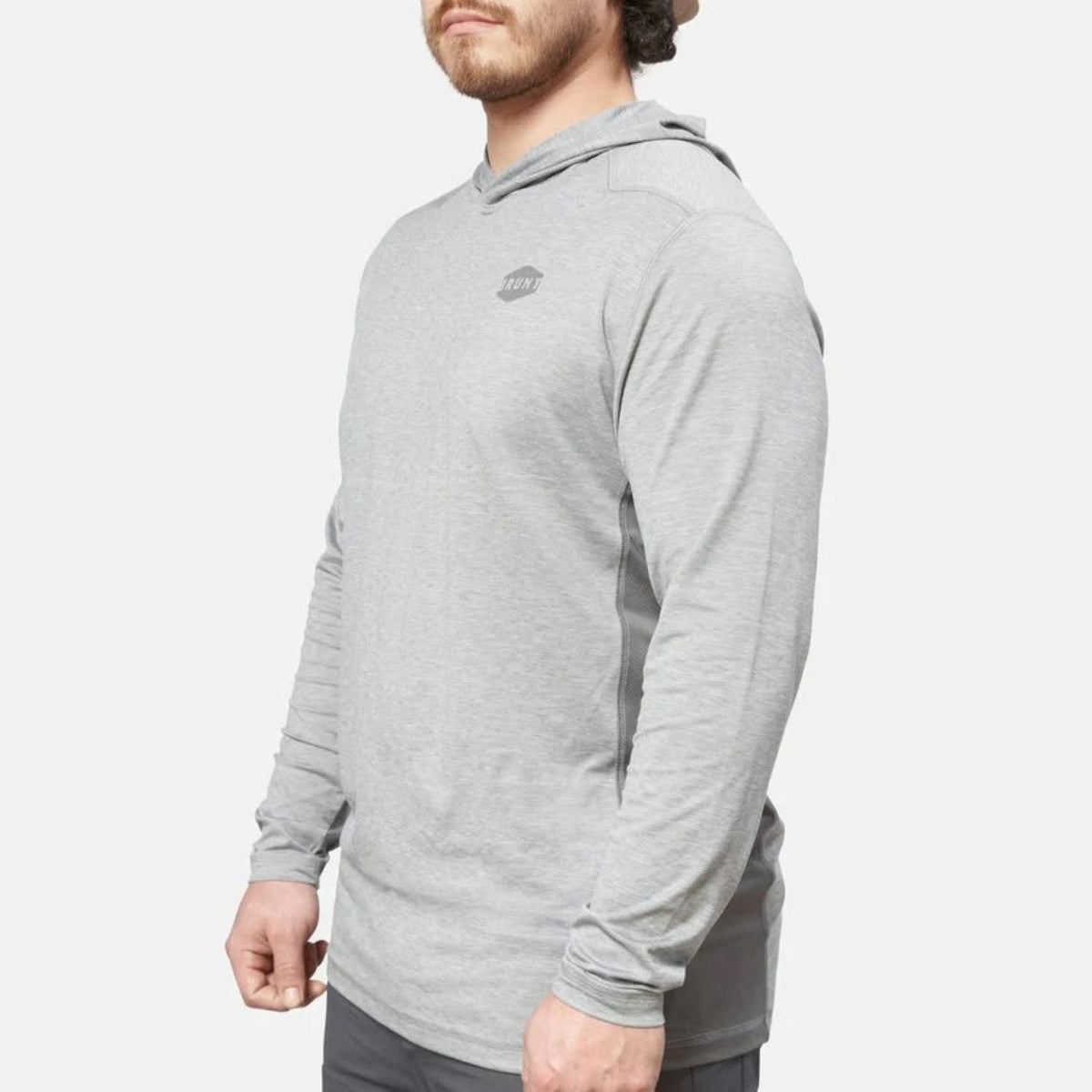 BRUNT Men's The Mckenna Tech UPF 50 Hooded Long Sleeve T-Shirt Long Sleeve T-Shirts BRUNT