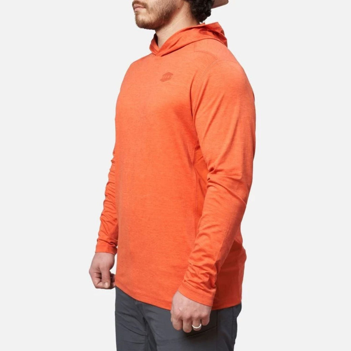 BRUNT Men's The Mckenna Tech UPF 50 Hooded Long Sleeve T-Shirt Long Sleeve T-Shirts BRUNT