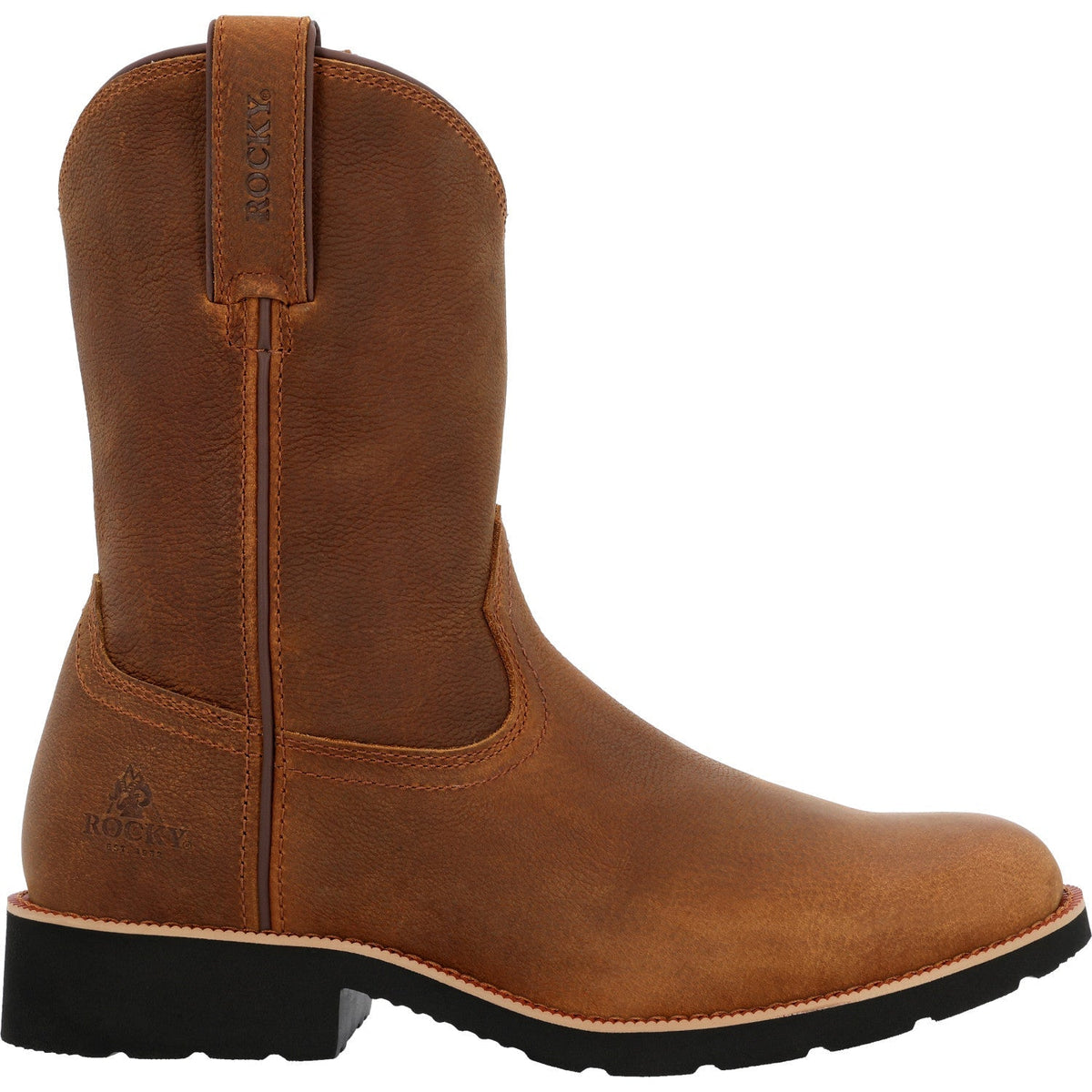 Rocky Men's MonoCrepe Roper 9" EH Western Boot Western Boots Rocky Brown 10 M