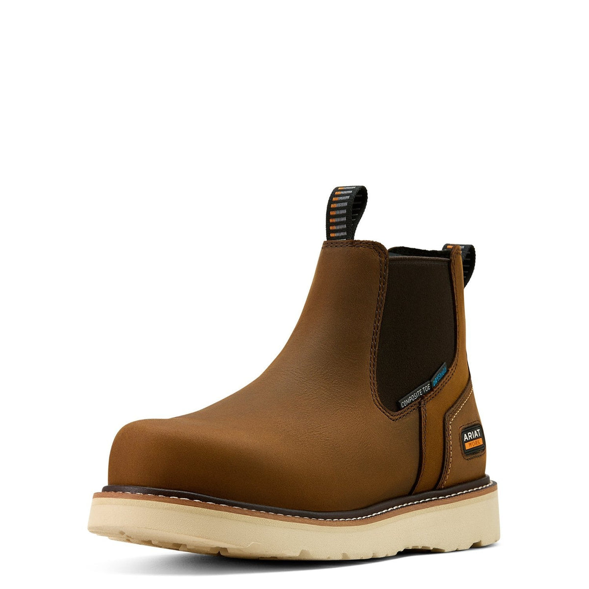 Ariat Men's Rebar Wedge 6" Waterproof EH Comp Toe Chelsea Boot Work Boots Ariat