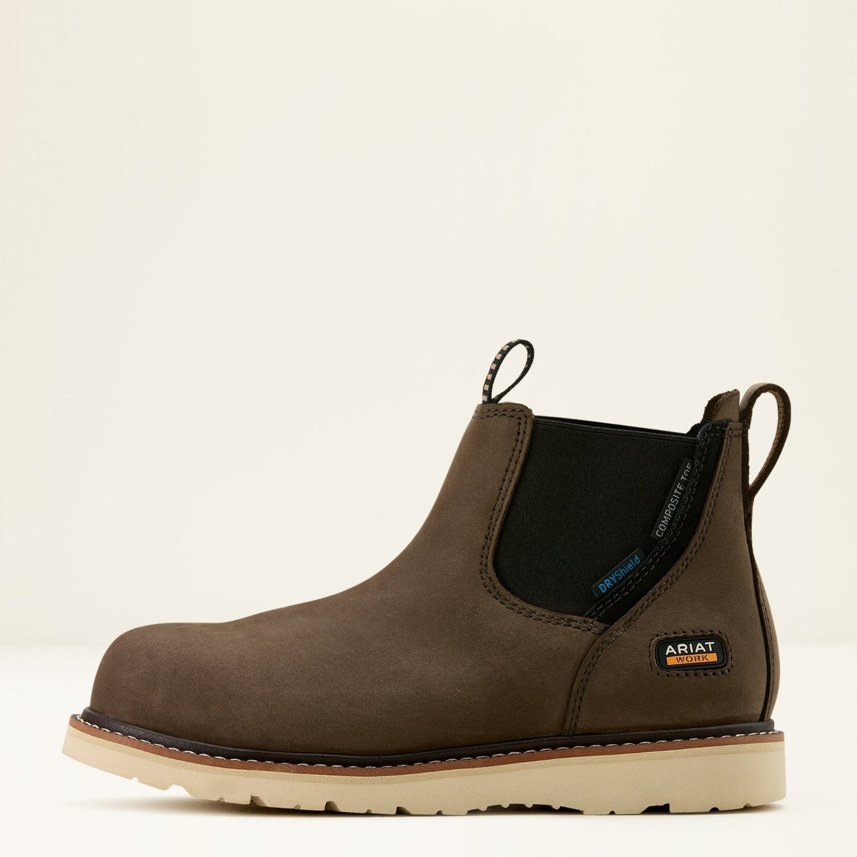Ariat Women's Rebar Wedge 5" Waterproof EH Comp Toe Chelsea Boot Slip-On Shoes & Clogs Ariat Grey 10 B