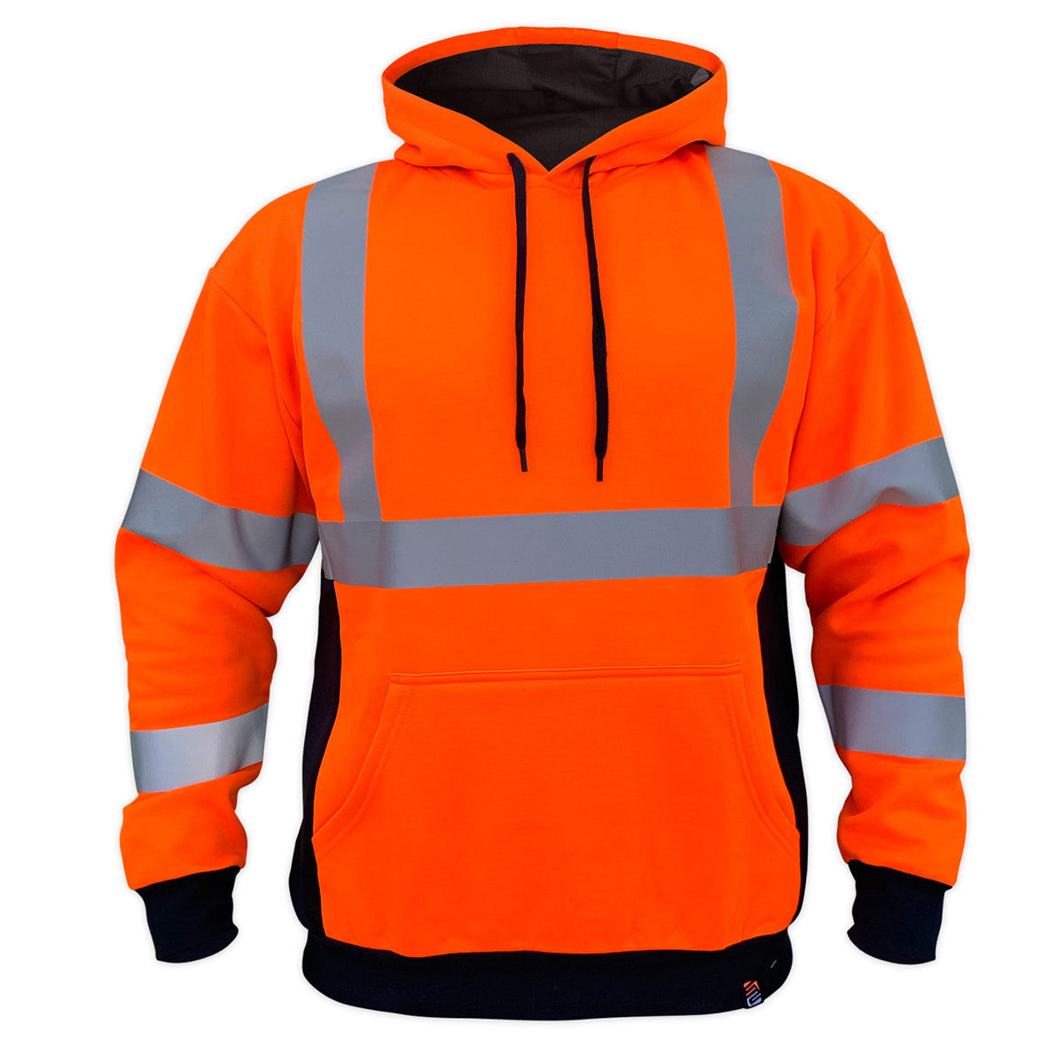 SafetyShirtz Men's SS360 Basic Class 3 Type-R Reflective Safety Hoodie Jackets & Coats SafetyShirtz Orange 2XL Reg
