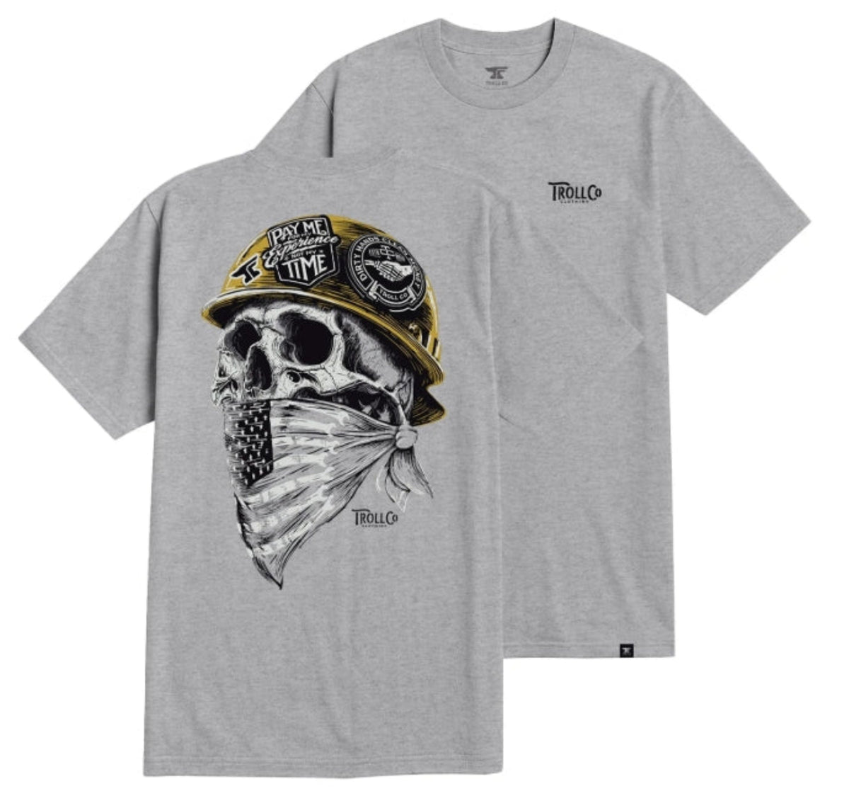 Troll Co. Men's Headstrong Graphic Short Sleeve T-Shirt T-Shirts Troll Co. Gray Heather 2XL Reg