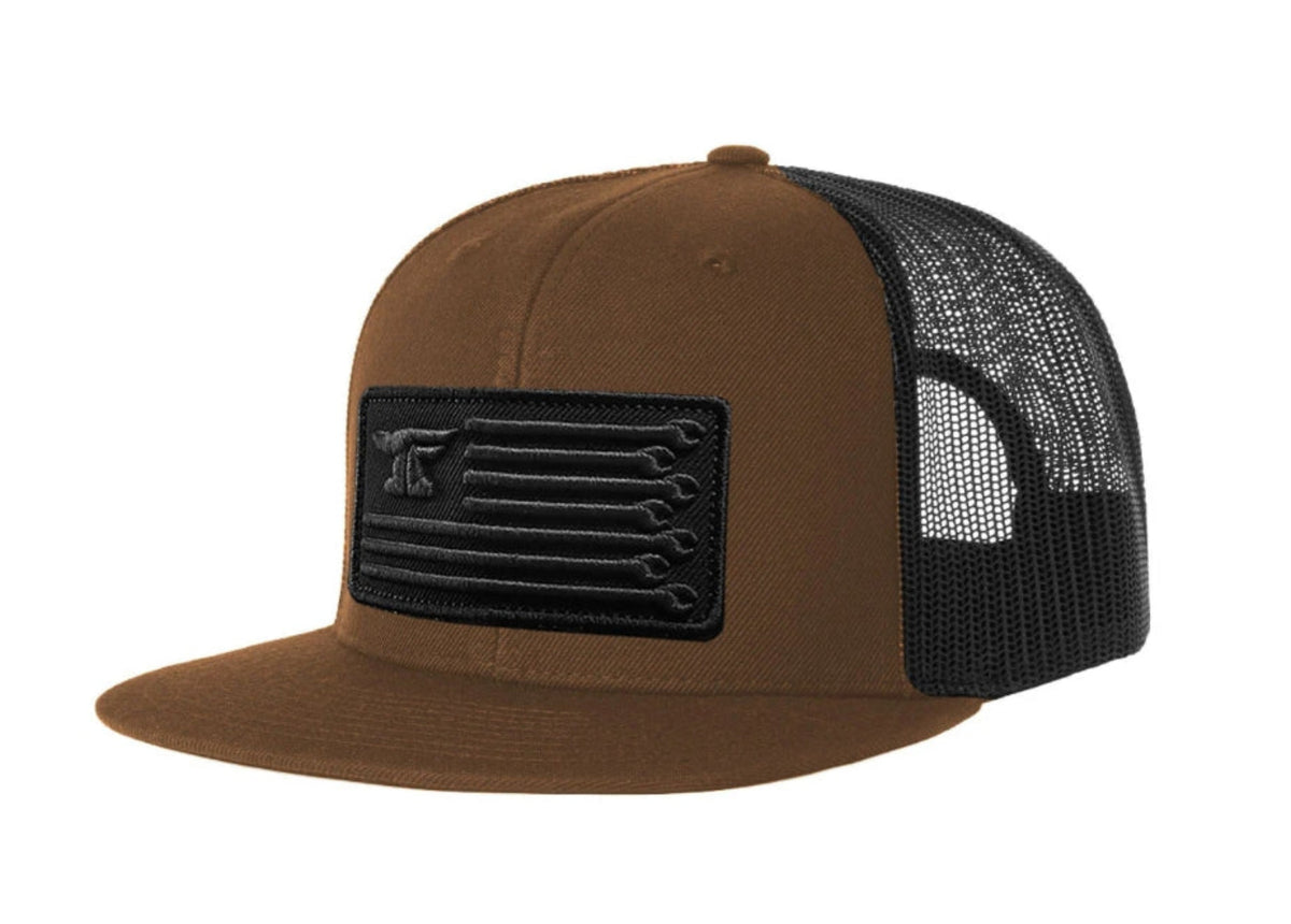 Troll Co. Anvil Flagship Graphic Flat Bill Cap Hats & Caps Troll Co. Coyote Brown OS